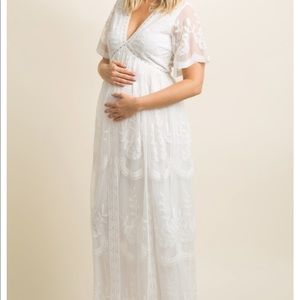 Pinkblush Maternity Lace Dress (runs SMALL)